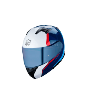 Casco Moto Abatible Amatista Wind Color Azul/blanco/rojo
