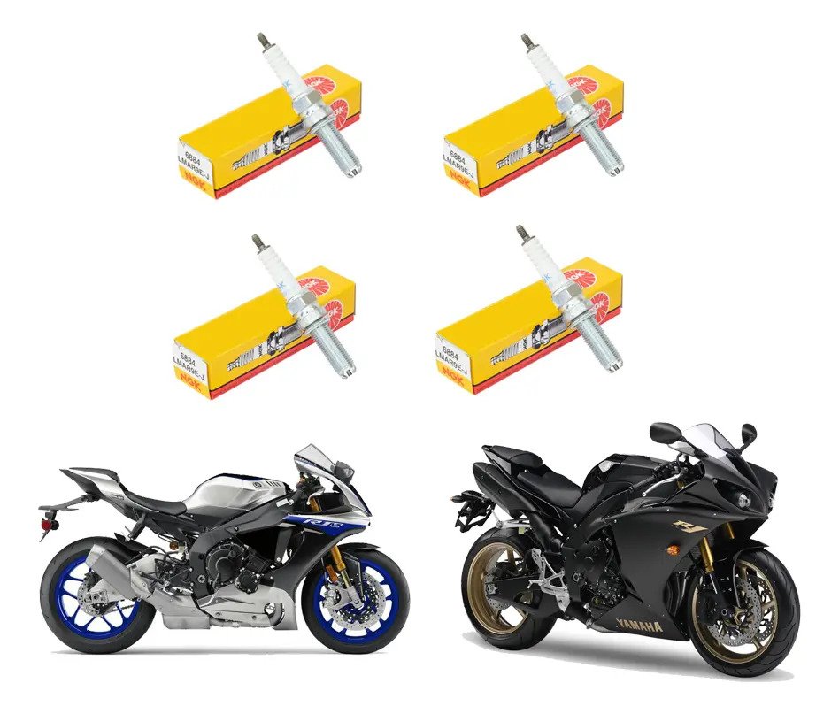 4 Bujias Ngk Yamaha R1 2009 2014 2015 2021 Lmar9e-j - Imagen 2