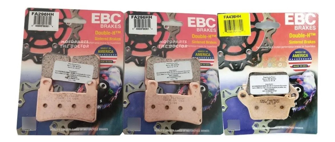Balatas Ebc Fa296hh-fa436hh Kawasaki Zx6r 2013-2018