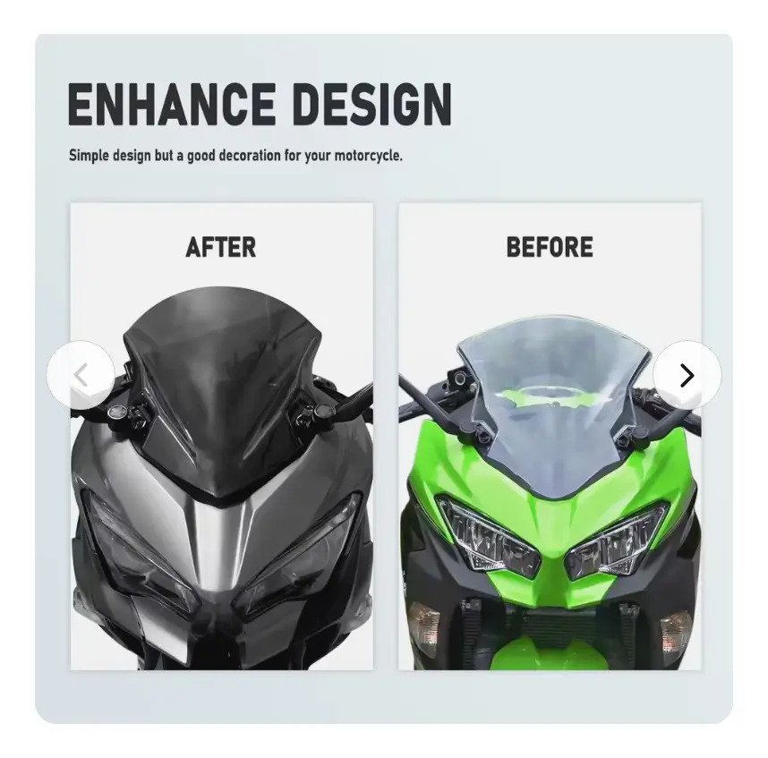 Mica Parabrisas Motocicleta Kawasaki 400 2019-2023 Nueva - Imagen 6