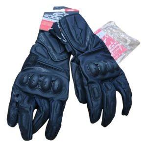 Guantes De Piel Motociclista Sp-8 V3 Ngo/black