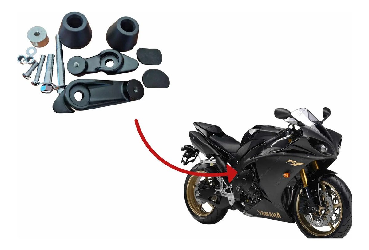 Sliders O Protector De Caida Yamaha R1 2009 Al 2014 - Imagen 2