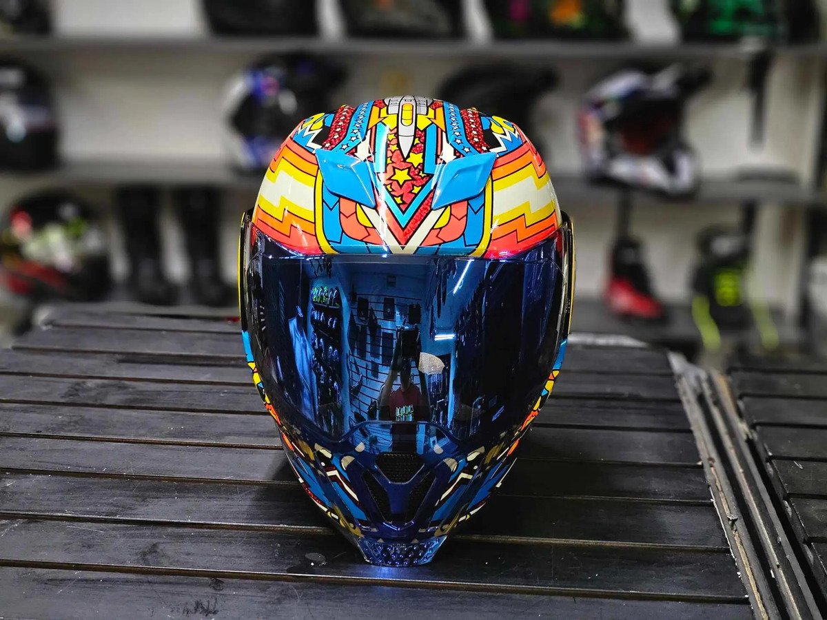 Casco Icon Airflite Flyboy Blue+ 2 Micas Original - Imagen 5
