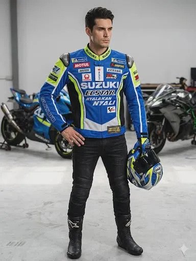 Chamarra Con Protecciones Para Motociclista Team Suzuki Gsxr - Imagen 2