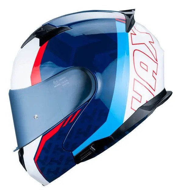 Casco Moto Abatible Amatista Wind Color Azul/blanco/rojo - Imagen 3