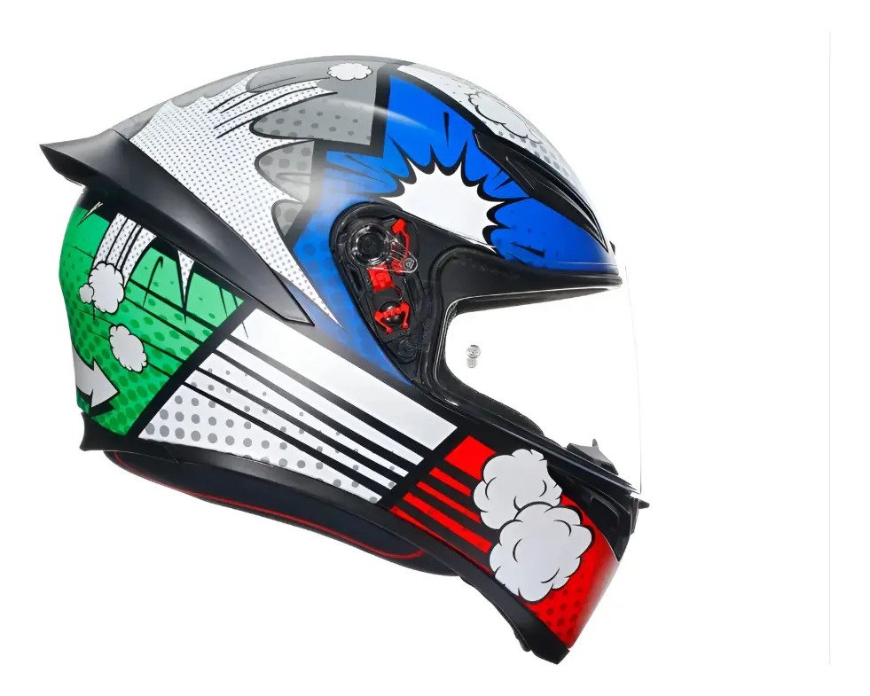 Casco Integral Agv K1 Bang Matt Italy/blue Ece2206 Original - Imagen 6