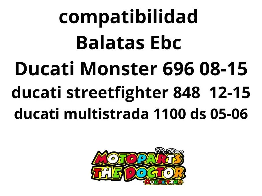 Balatas Ebc Ducati Monster 696 Streetfighter 848 Multistrada - Imagen 4