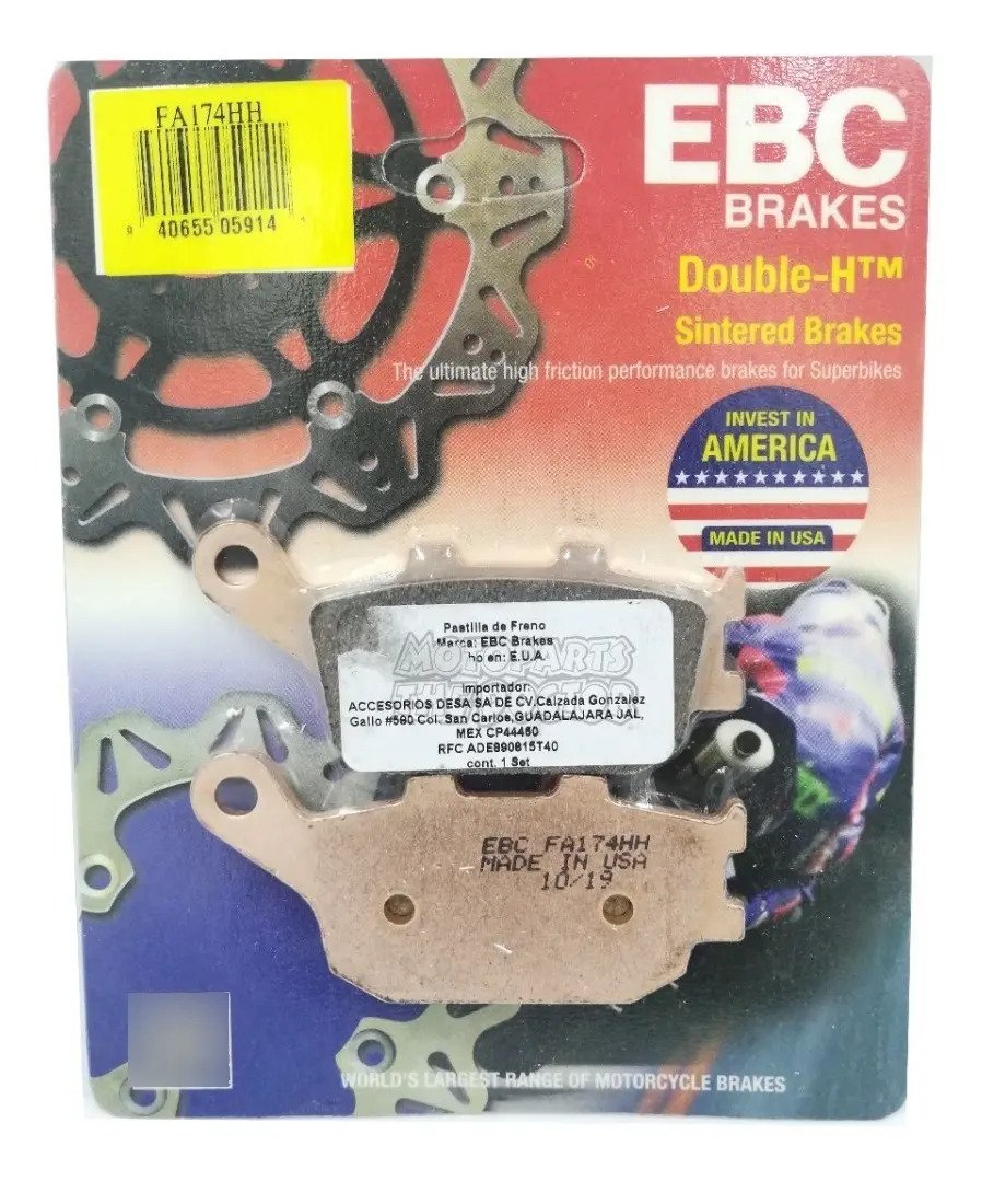 Balatas Ebc Traseras Honda Cbr 600 F4 99-06 Fa174hh