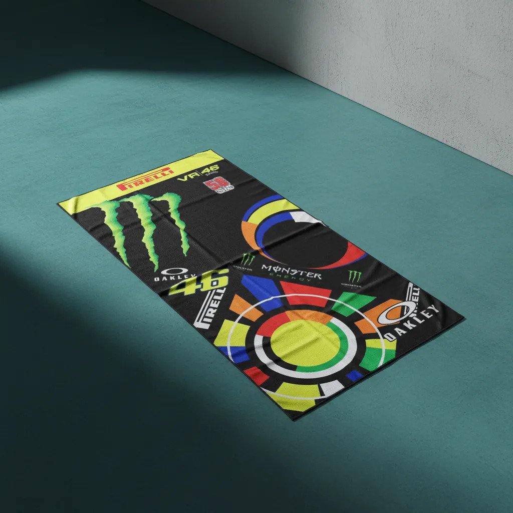Toalla Deportiva Moto Gp Valentino Rossi 145x80 - Imagen 5