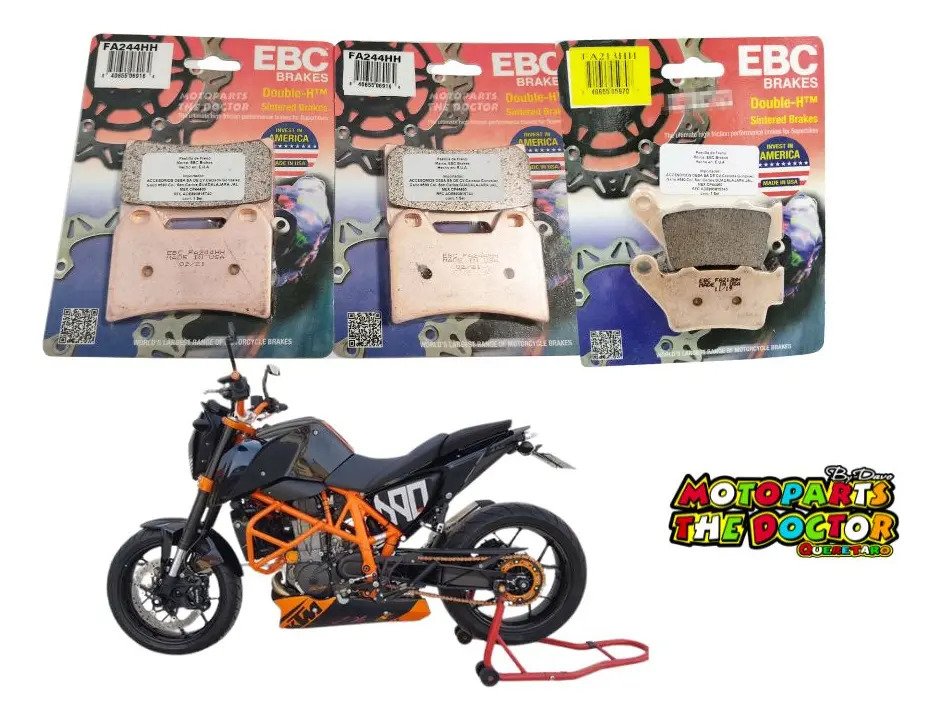 Balatas Ebc Ktm Duke 690 2012-2015 Delanteras Y Traseras - Imagen 3