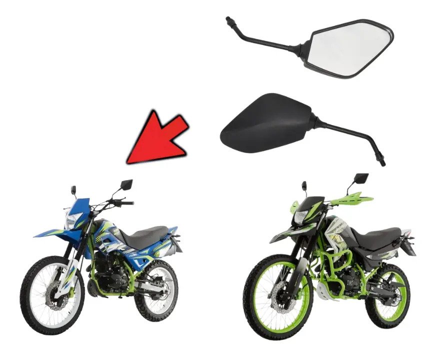 Par De Espejos Italika Dm125 Dm150 Sport Dm200 Dm300 Dm250x - Imagen 2