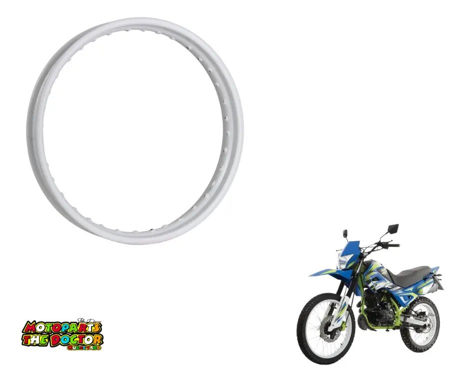 Aro De Rin Trasero Italika Dm200 Blanco 2.15/18 Pulgadas - Imagen 2