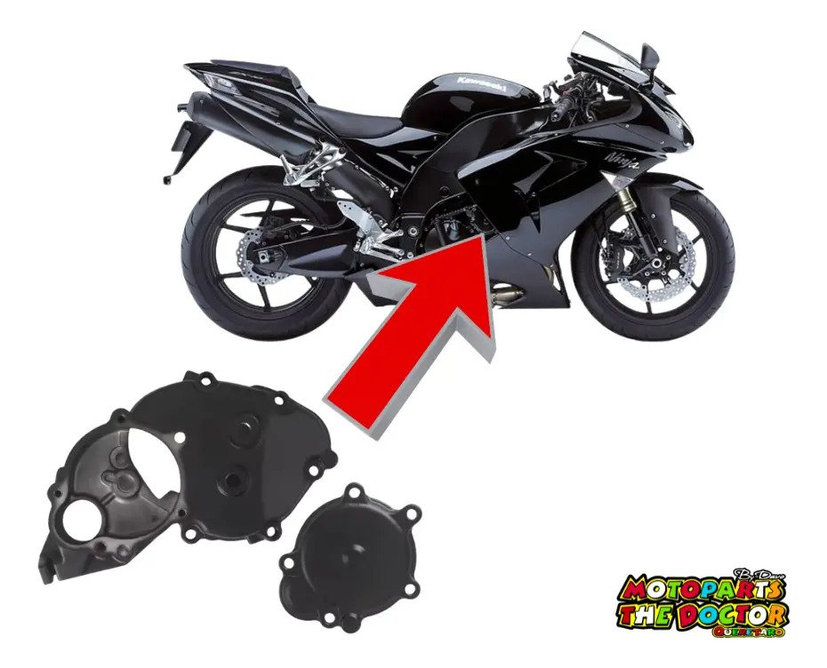 Tapa Motor Arranque Kawasaki Zx10 2006-2010 Premium - Imagen 2