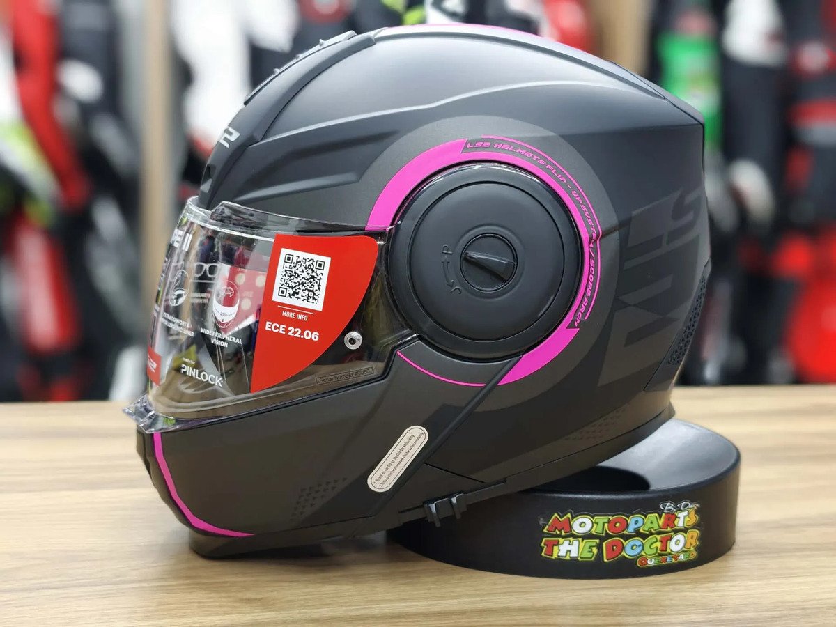 Casco Abatible Ls2 Scope Ii Arch Titanium Rosa Mate Ece2206 - Imagen 2