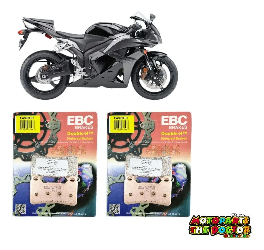 Balatas Ebc Delanteras Honda Cbr 600rr 05-17 Fa390hh - Imagen 2