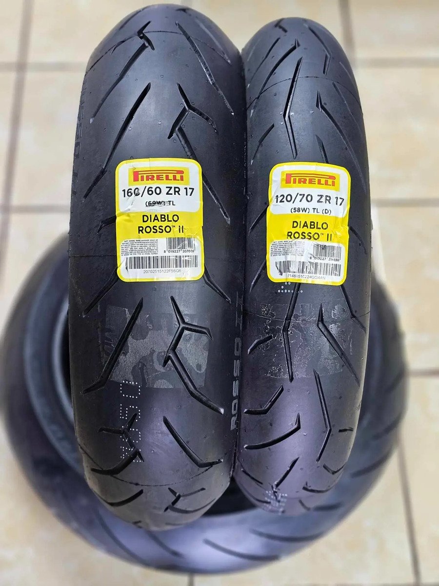 Llantas Pirelli Rosso Ii 160/60-zr17 69w 120/70-zr17 58w - Imagen 2