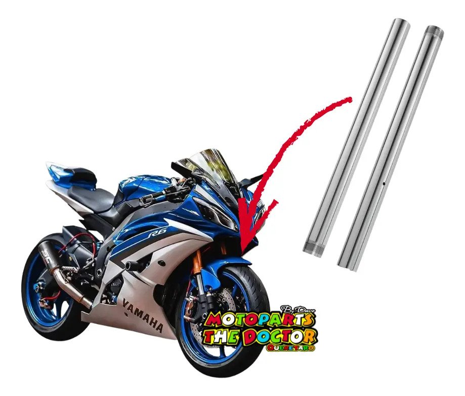 Tubos Barras De Suspensión Cromos Yamaha R6r 2006-2016 - Imagen 2