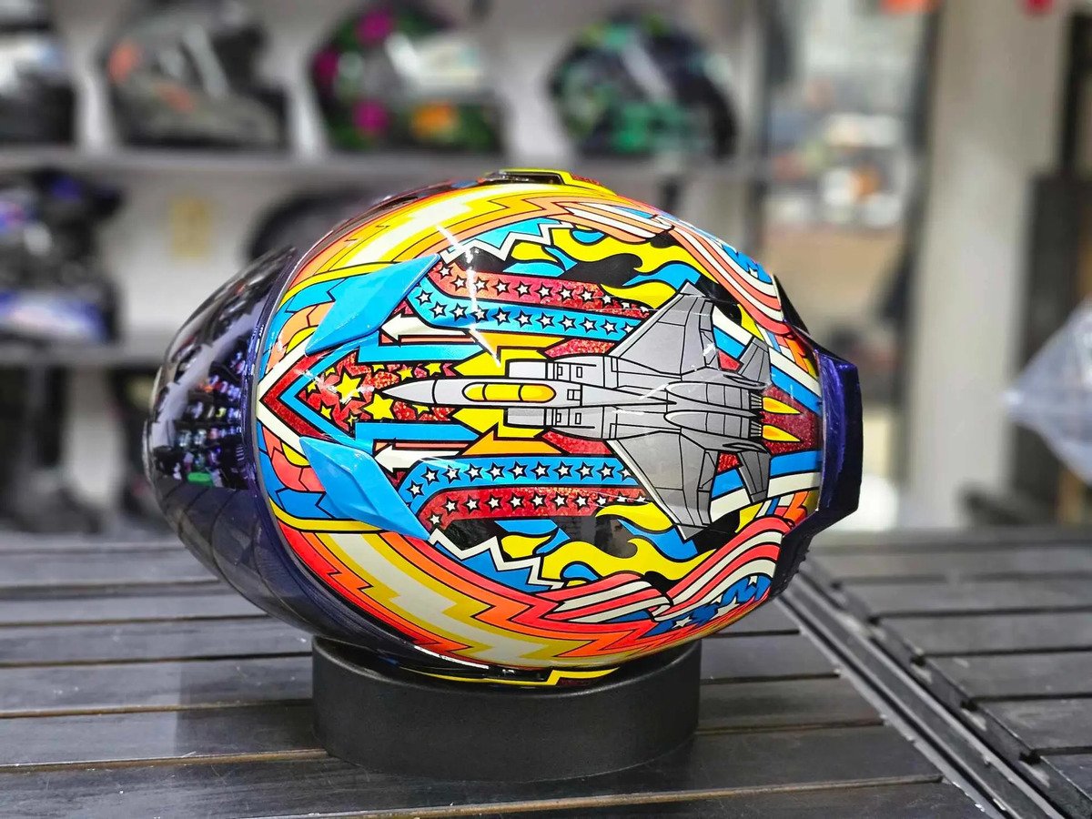 Casco Icon Airflite Flyboy Blue+ 2 Micas Original - Imagen 7