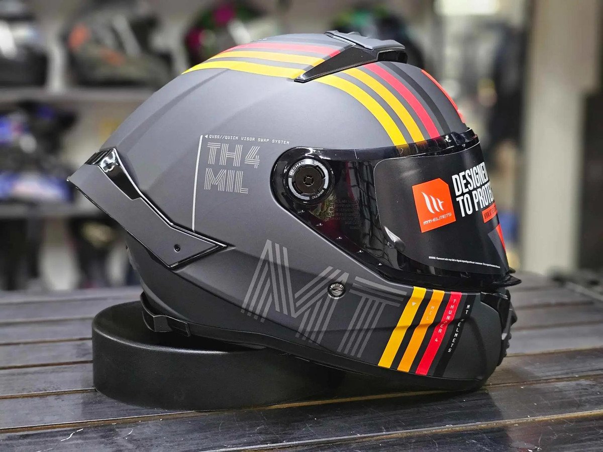 Casco Integral Mt Thunder 4 Sv Mil C2 Gris Mate - Imagen 3