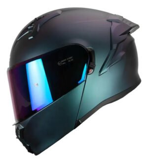 Casco Abatible Hax Obsidian Aurora Mate Tornasol Aurora Mate