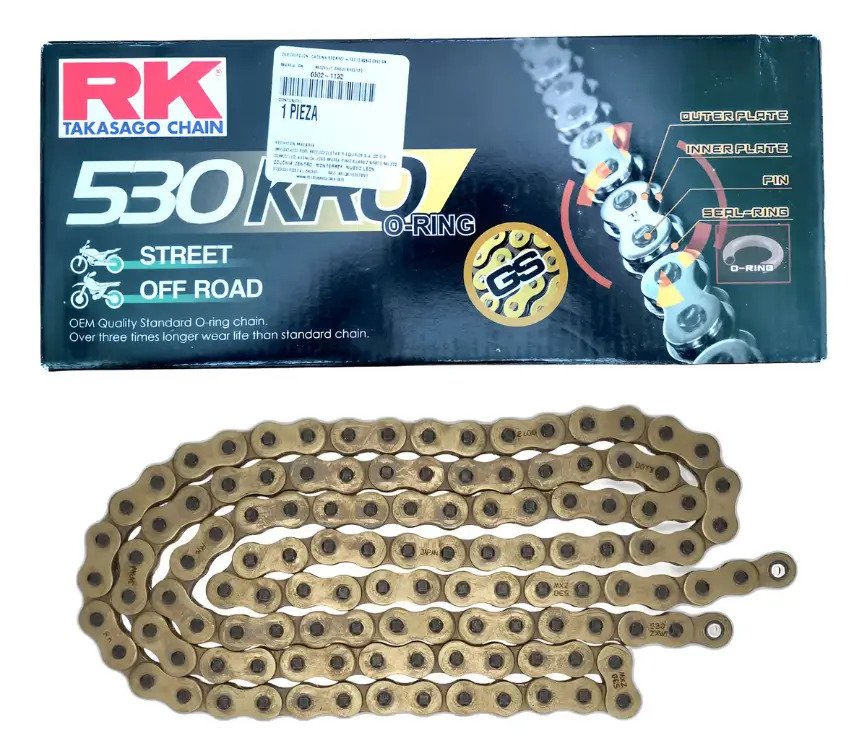 Cadena Rk 530 Oro 120 L Japon O-ring 1000rr Gsxr 1000 R6s - Imagen 4