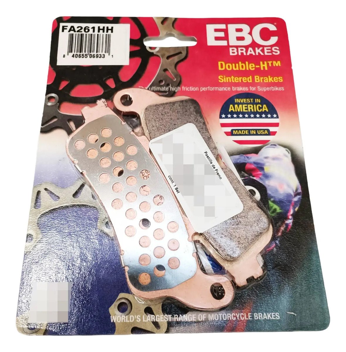Balata Ebc Fa261hh Del/tras Vtx1800, Goldwing 1800, Vt1300