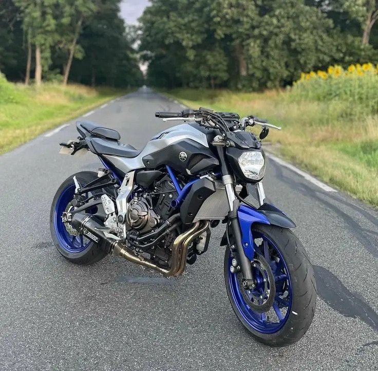 Manubrio Volante Moto Yamaha Fz07 Año 2015 Al 2018 Original - Imagen 3