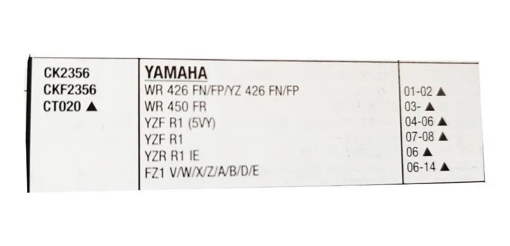 Pasta Para Clutch Ck2356 Ebc Yamaha Wr 426 450 R1 Fz1 - Imagen 2