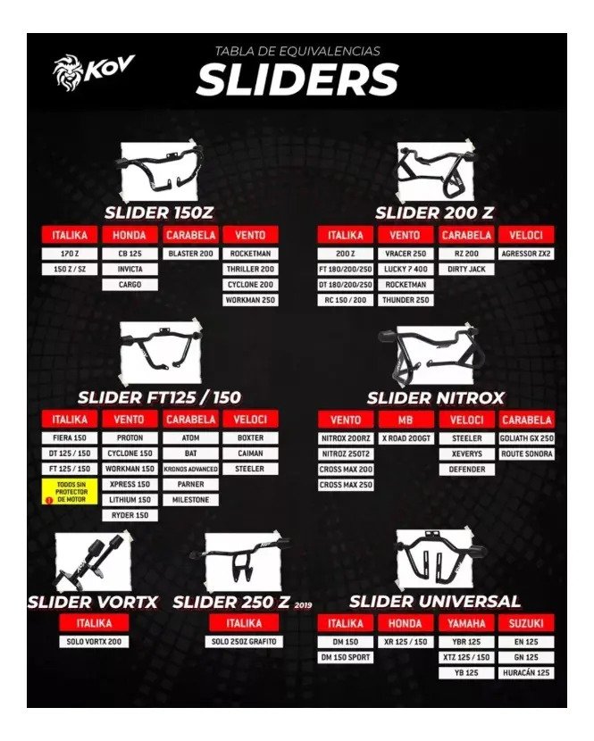 Slider Italika Vortex 300 Defensa Para Moto Kov Original - Imagen 2