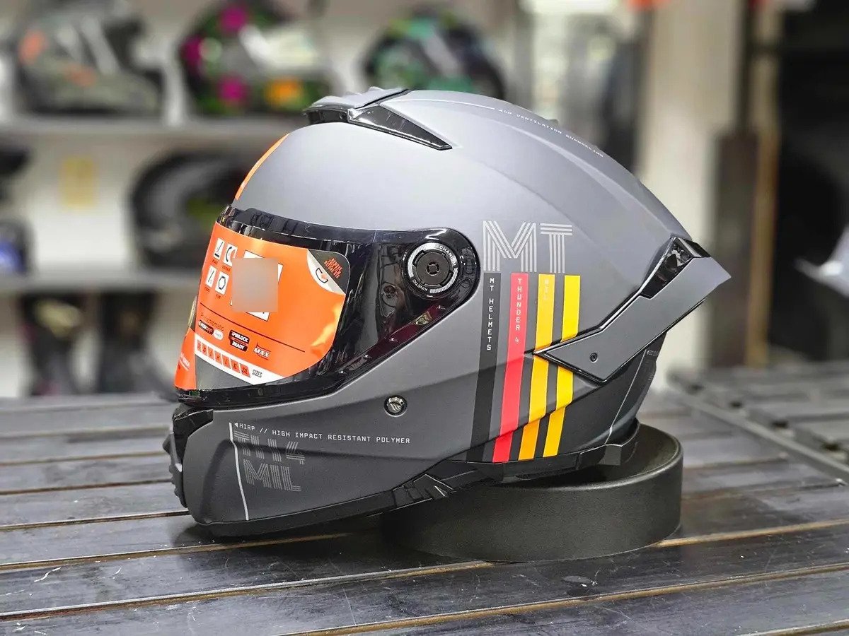 Casco Integral Mt Thunder 4 Sv Mil C2 Gris Mate - Imagen 2