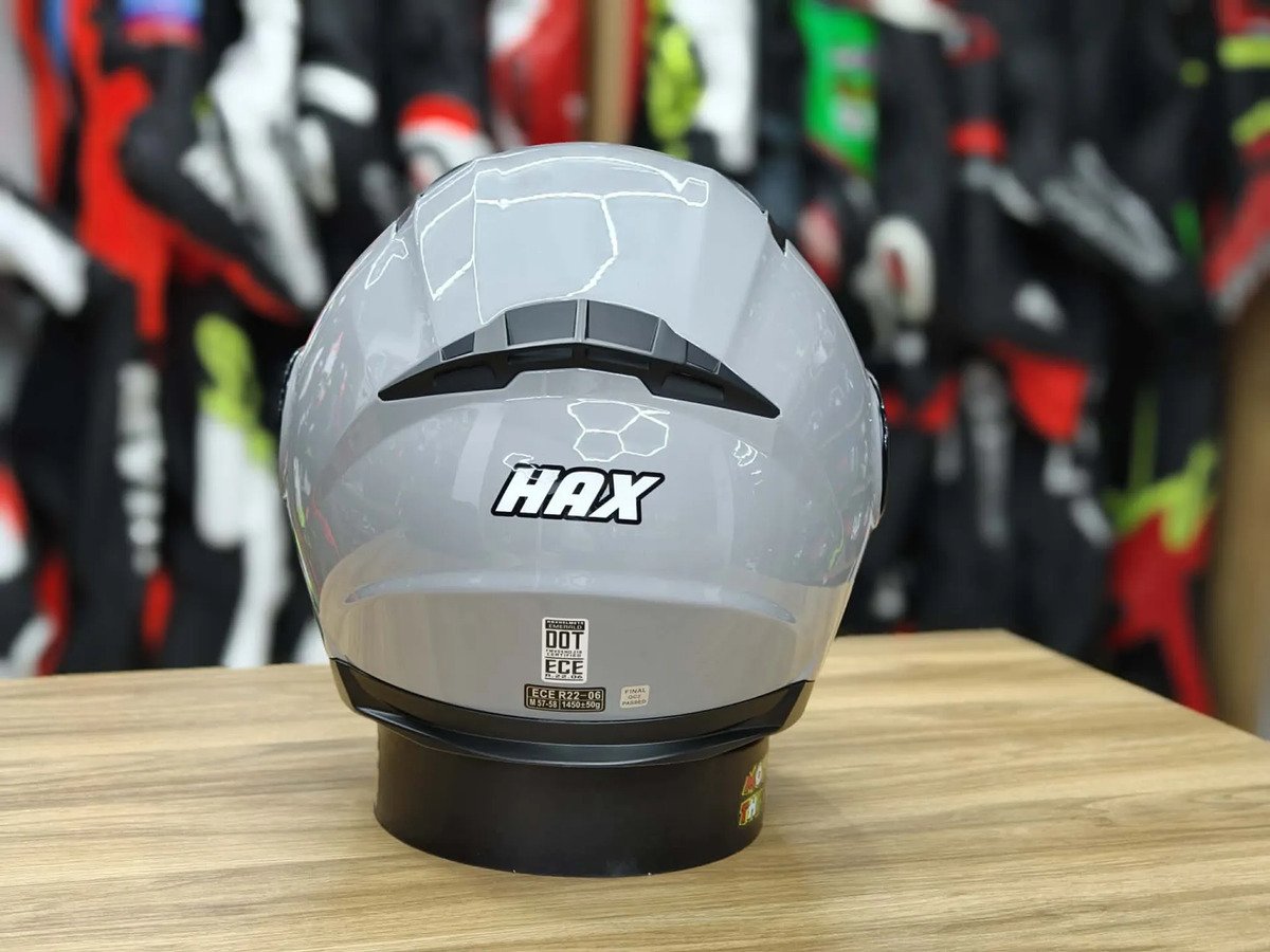 Casco Para Moto Abatible Hax-emerald Gris Concrete Dot /ece - Imagen 3