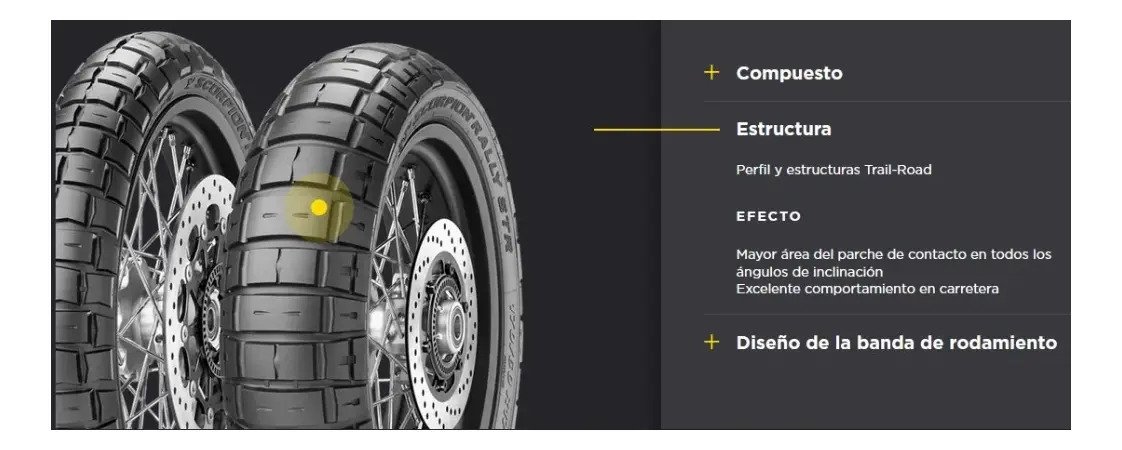 Llanta 150/70r18 Pirelli Scorpion Rally Str 70v Tubeless - Imagen 4