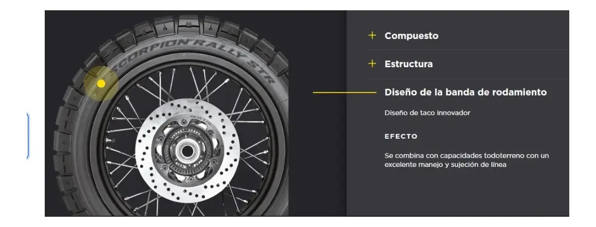 Llanta 150/70r18 Pirelli Scorpion Rally Str 70v Tubeless - Imagen 3