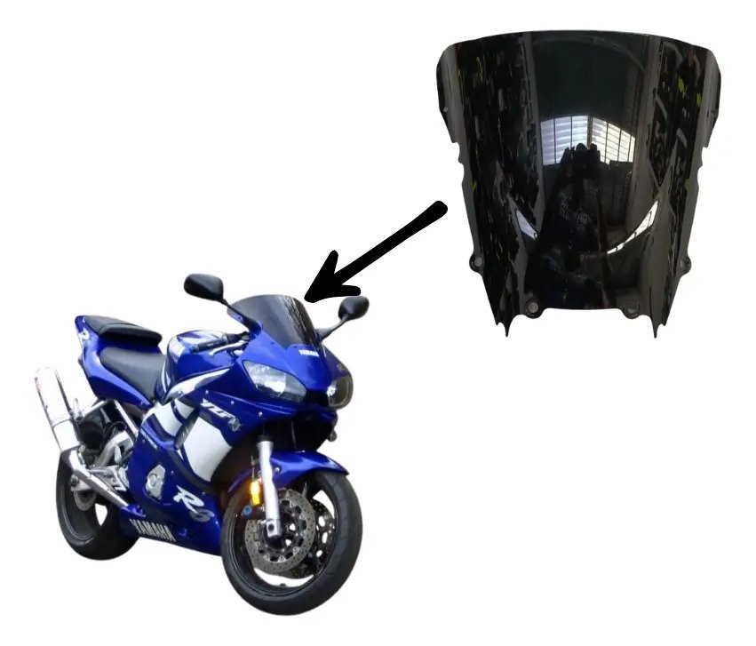 Mica Parabrisas Motocicleta Yamaha R6 1999-2002 Nueva - Imagen 2