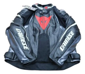 Chamarra Para Motocicletas Cuero Negro Gris Dainese Avro 4