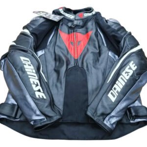 Chamarra Para Motocicletas Cuero Negro Gris Dainese Avro 4