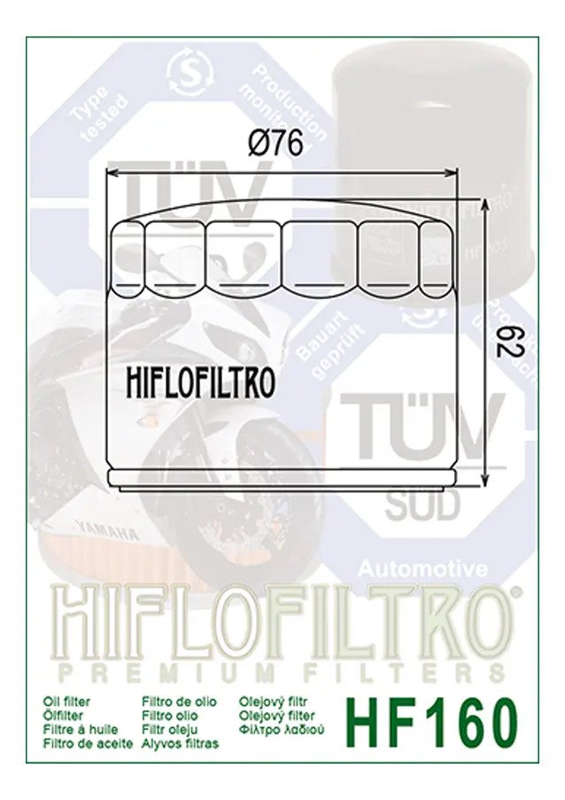 Filtro Aceite Hiflo Bmw Hf-160 Premium - Imagen 2