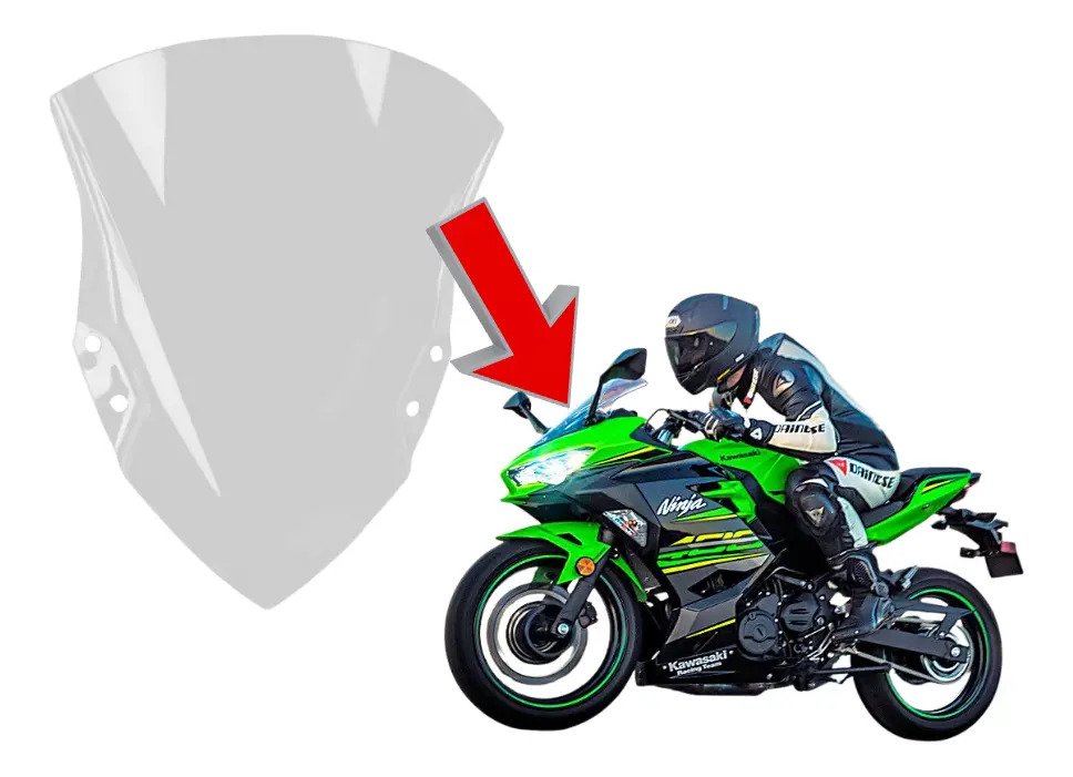 Mica Parabrisas Motocicleta Kawasaki 400 2019-2023 Nueva - Imagen 2