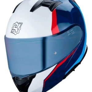 Casco Moto Abatible Amatista Wind Color Azul/blanco/rojo