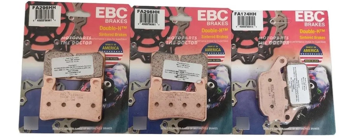 Balatas Ebc Fa296hh Y Fa174hh Honda F4i 99-06 Cbr 600 03-04
