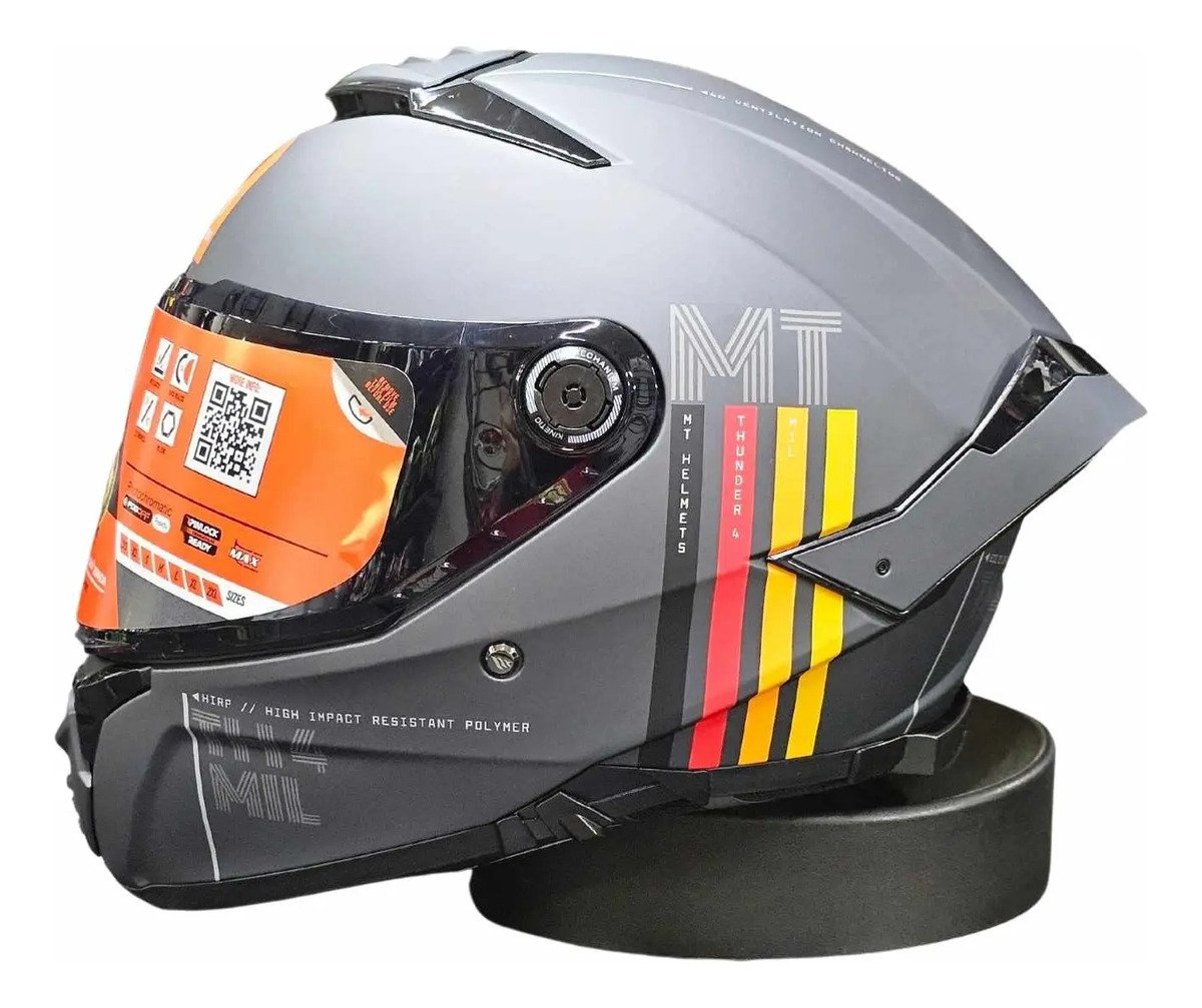 Casco Integral Mt Thunder 4 Sv Mil C2 Gris Mate