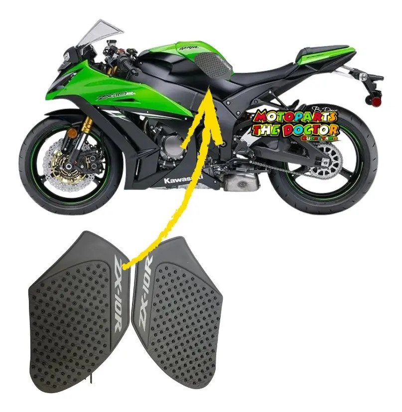 Protector De Tanque Lateral Kawasaki Zx10 2011-2015 - Imagen 2