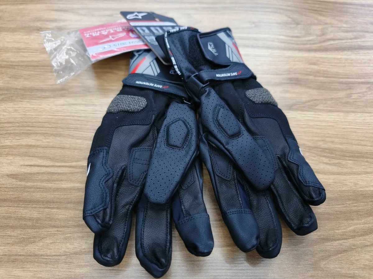 Guantes De Piel Motociclista Sp-8 V3 Ngo/gris - Imagen 3