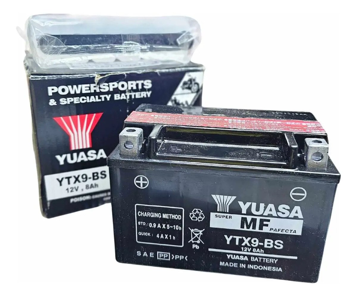 Batería Yuasa Ytx9-bs Para Yamaha Honda Kawasaki Suzuki