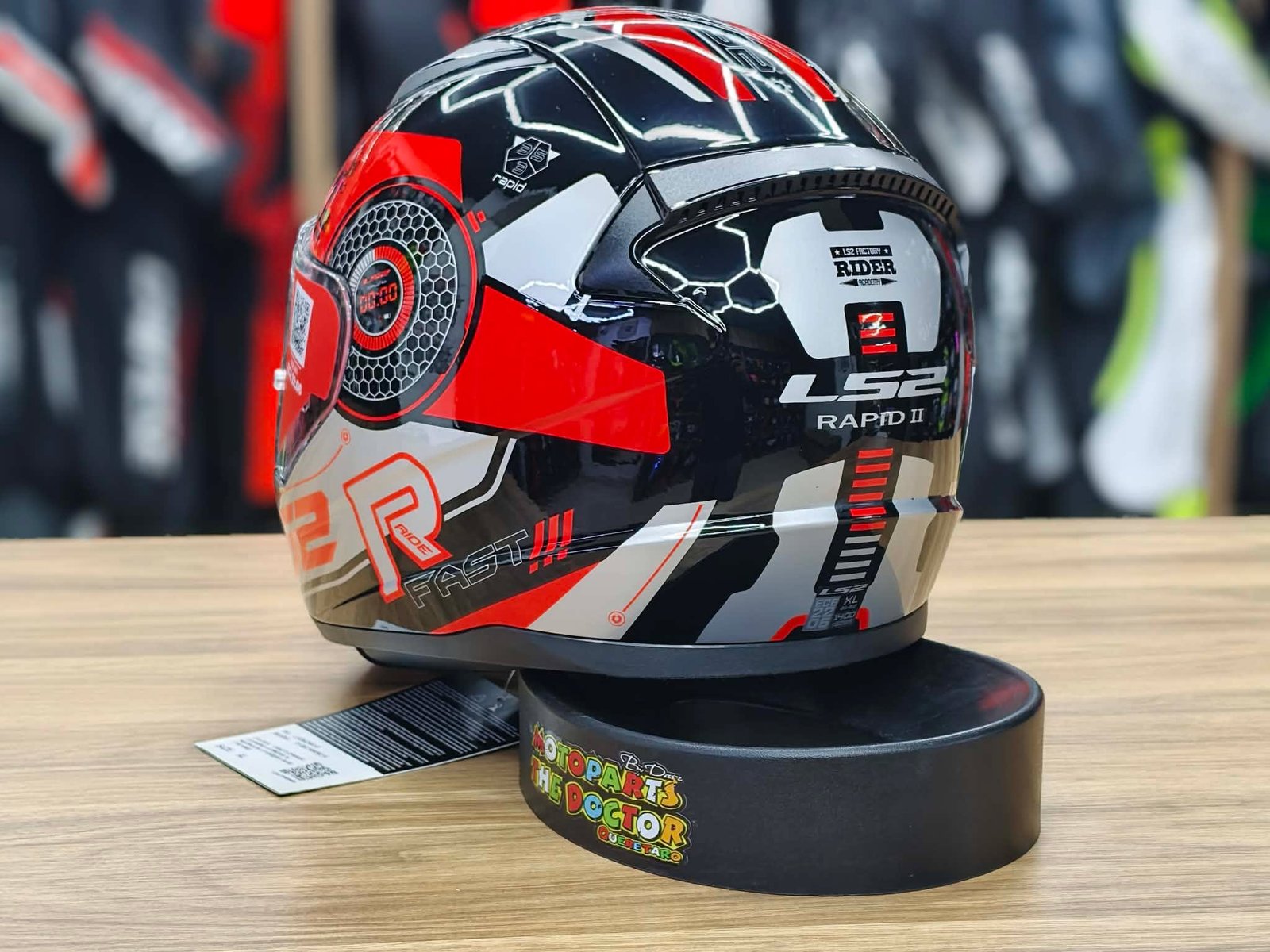 Casco Integral LS2 Rapid II Stratus (FF353) Negro / Rojo / Plata - Certificación ECE 22.06 - Imagen 3