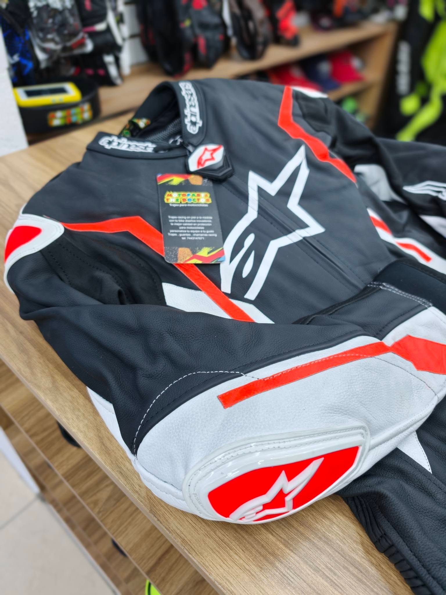 Mono de Cuero para Moto Alpinestars |Traje Deportivo con Protecciones CE - Imagen 4